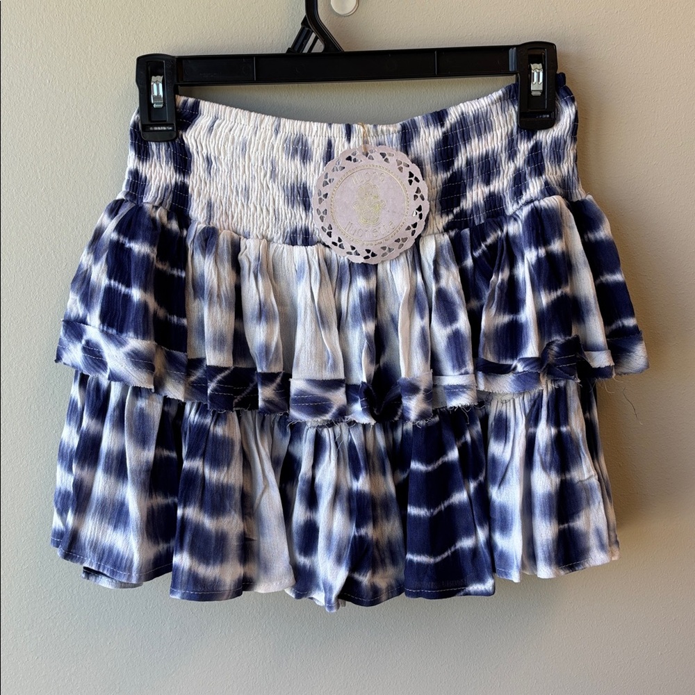 Muche Muchette Blue and White Tie-Dye Skirt